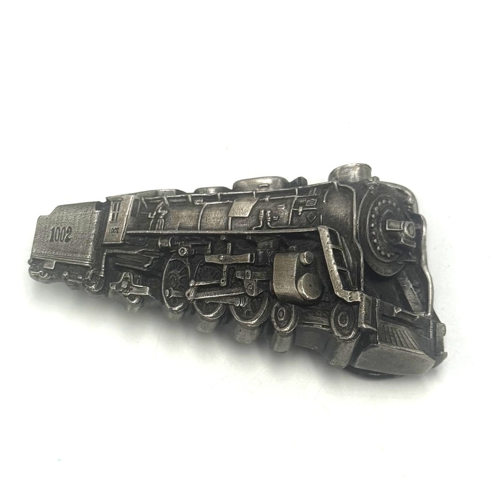 Vintage 1978 Bergamot Brass Works Steam Locomotive Train Belt Buckle 1002 USA